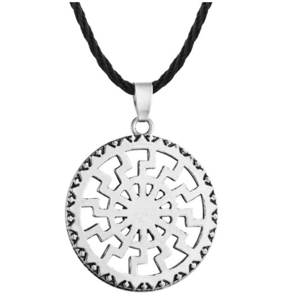 Viking Necklace Nordic Pendant Egypt Antique Slavic Amulet with Leather Cord - Picture 2 of 2